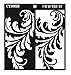 CrafTreat Stencil - Flourish Positive Negative 6