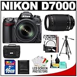 Nikon D7000 Digital SLR Camera & 18-105mm VR + 70-300mm Lens + 16GB Card +  ....