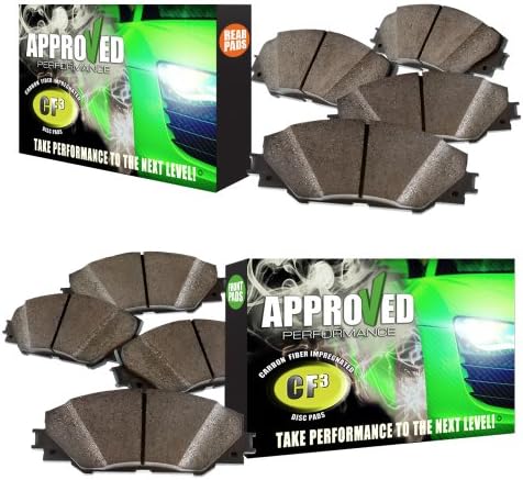 2004 Chevrolet Avalanche 1500 4WD Approved Performance G21166P - [Front & Rear] Set of Carbon Fiber Impregnated Brake Pads