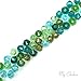50 pcs Swarovski 5328 / 5301 4mm Crystal Xilion Bicone Beads GREEN & TEAL Colors Mix **FREE Shipping from Mychobos (Crystal-Wholesale)**