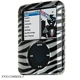 Black and White Stripes ZEBRA Design For Apple Ipod Nano 3rd Generation Gen 3G With Lens and Leg Stand Protective HARD Case Cover