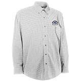 Colorado Rockies Esteem Button Down Dress Shirt (White) - Medium