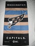 WASHINGTON CAPITALS 100% Cotton Full Size 30 by 60 BEACH / BATH TOWEL by Terisol.