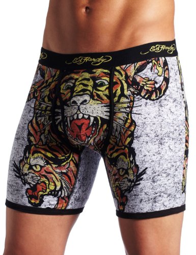 Ed Hardy Men's Premium Tiger Collage Boxer Brief