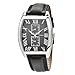 GUESS Men's W85066G1 Tonneau Case Black Leather Strap Watch