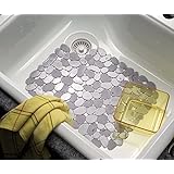 mDesign Pebbles Sink Mat, Graphite