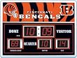 Cincinnati Bengals Scoreboard Clock Thermometer 14"x19" ScoreBoard/Clock/Therm-Cincinnati Bengals -