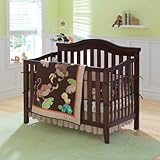 Monkey Business 4 Piece Baby Crib Bedding Set by Just Born