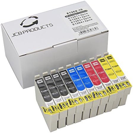 JCB Products Compatible Ink Cartridge Replacement For Epson T126 (4x Black, 2x Cyan, Magenta, Yellow 10-Pack) Ink