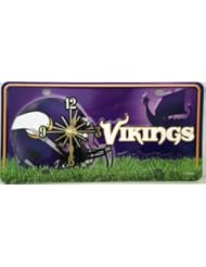 Single Detail Page Misc: 2, Viking Quartz Clocks, on a MINNESOTA VIKINGS Metal Sign, 16A4.0 - Astrodeals