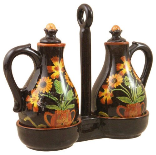Tuscany Vineyard Wine Brown CRUET SET