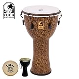 Toca TF2DM Freestyle II Mechanically Tuned Djembe with 9 inch head and Gold Mask finish. Also includes Toca Shaker (#TDS-DPS) 