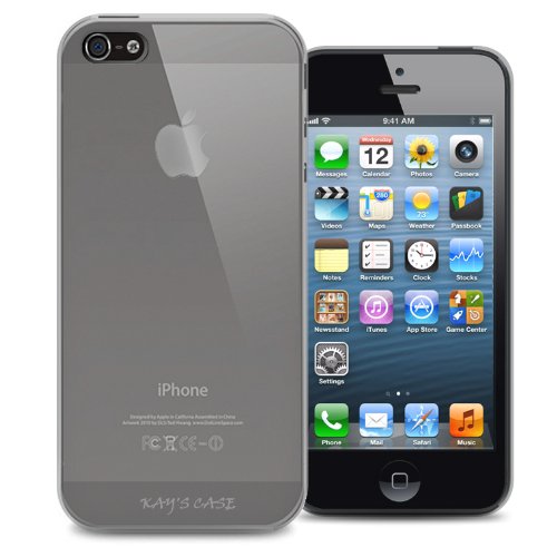 KaysCase Slim Soft Skin Cover Case for Apple New iPhone 5 2012 Version, Screen Protector (frost clear)