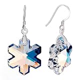 Pugster Clear Austrian Crystal Flower Vitrial Light Dangle Earrings
