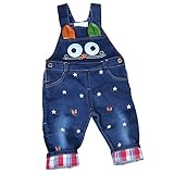 Baby Kids boys Blue Denim JEAN Overalls Baseball Simple Basic Outfits Pant