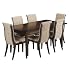 Hepworth Dining Tables 6 Fabric Chairs Set