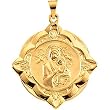 14K Yellow Gold Our Lady of Perpetual Help Medal - 31.00mm