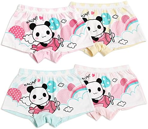 Inking Cotton Cute Hipster Underwear Baby Girls Boxer Briefs Panties 4-pack(3-4 years old)