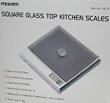 MAXIM DIGITAL SQUARE GLASS TOP KITCHEN SCALES