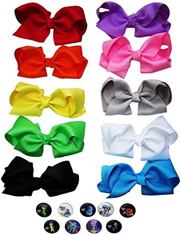 Multi-color Alligator Hair Clips Choose From 11 Character-theme Sets (Inside Out, Mickey Mouse, Minions, Dora, Star Wars, Sponge Bob, Fairies, My Little Pony, Lego, Disney Princesses, Angry Birds) (Inside Out)