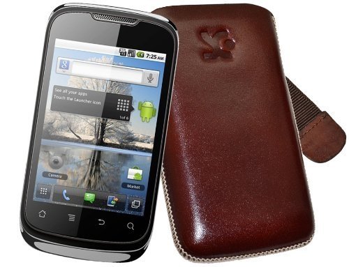 Suncase Ledertasche f&uuml;r Huawei U8650 Sonic braun Preisvergleich