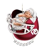 517bIPYo UL. SL160  Oklahoma Sooners Personalized Babys First Christmas Ornament by The Bradford Exchange