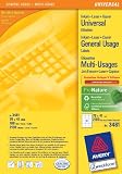 Produkt-Bild: Avery Zweckform, 3481, 100 Blatt, Universal-Etiketten, wei&szlig;, 70 x 41, 0 mm