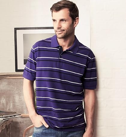 Blue Harbour Pure Cotton Double Stripe Polo Shirt Blue Harbour Pure Cotton Double Stripe Polo Shirt