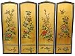 Asian Gifts, Art & D&eacute;cor - 36" Golden Birds & Flowers Chinese Lacquer Wall Plaques (Set of 4)