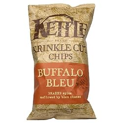 Kettle Krinkle Cut Chips, Buffalo Bleu, 5-Ounce Bags (Pack of 15)