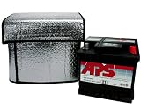 Produkt-Bild: Cartrend 96157 Thermo-Batterieh&uuml;lle, Gr&ouml;&szlig;e ca. 118 x 75 cm f&uuml;r 50-72 Ah geeignet, h&auml;lt Starterbatterien bei tiefsten Temperaturen funktionsf&auml;hig