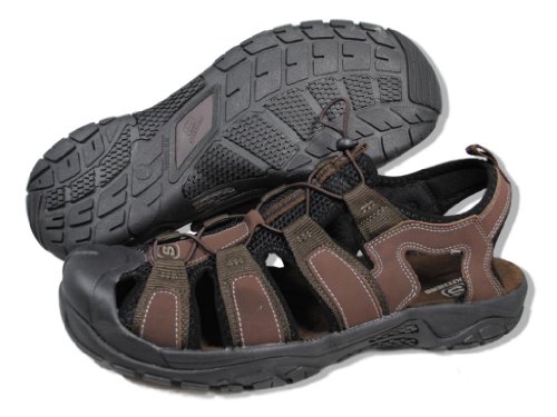 Skechers Men's Journeyman Safaris Sandal,Chocolate/Black,14 M