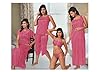Indiatrendzs Women's Sexy Hot Nighty Pink 6pc Set Bedroom Sleepwear Freesize