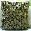 Vintage Olives - 16x16 Inches Throw Pillow Covers - Satin Pillow Cover with Satin Ruffles