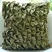 Vintage Olives - 16x16 Inches Throw Pillow Covers - Satin Pillow Cover with Satin Ruffles
