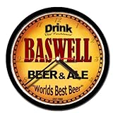 BASWELL beer and ale cerveza wall clock