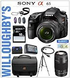 Sony Alpha SLT-A65 Digital SLR Deluxe Kit Includes Sony SLT-A65V Digital SL ....