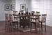 Counter Height Dining Tables | Dining Table Set | Dining Room Table Sets | Walnut Dining Tables - 9pcs Walnut Counter Height Dining Table with Lazy Susan & 8 Stools Set