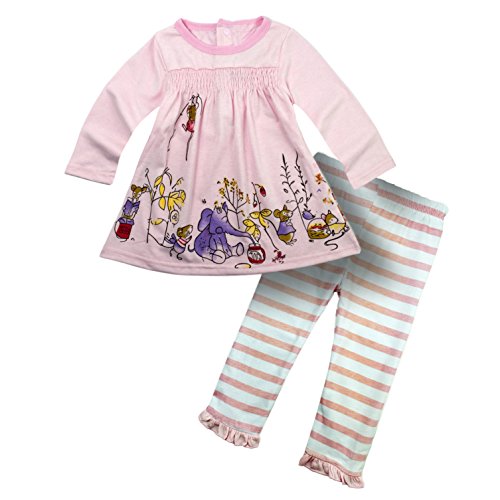 Big Elephant Baby Girls' Infant Toddler Dress Pants Clothing Set G12