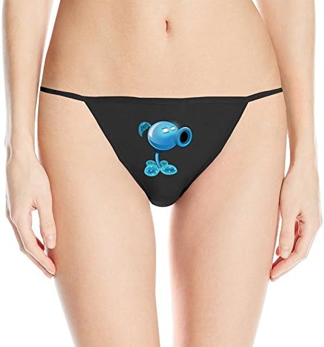 Women's Plants Vs Zombies 2 Iat Plasma Pea Sexy V-string Thong Panty L Black