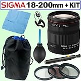 Sigma 18-200mm f/3.5-6.3 DC Lens for "Canon" Digital SLR Cameras + Deluxe A ....