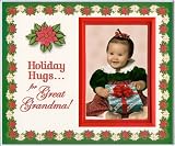 Holiday Hugs for Great Grandma - Christmas Picture Frame Gift