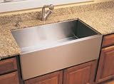 33 Stainless Steel Zero Radius Single Bowl Kitchen Sink Farm House Style with Apron Front 15 Gauge