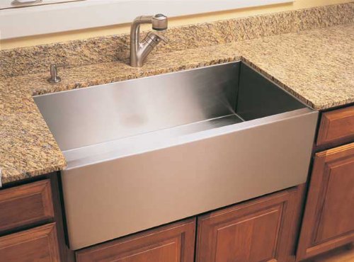 33 Stainless Steel Zero Radius Single Bowl Kitchen Sink Farm House Style with Apron Front 15 Gauge