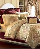 Waterford Bedding Delaney Gold Floral King Duvet Cover