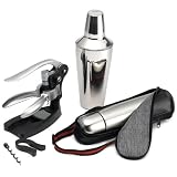 Prime Pacific Cocktail Set includes Zinc Corkscrew, .5 Liter Flask, 28 Ounce Cocktail... by Prime Pacific Trading