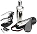 Prime Pacific Cocktail Set includes Zinc Corkscrew, .5 Liter Flask, 28 Ounce Cocktail Shaker with Carrying Case
