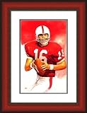 Framed Jim Plunkett Stanford Cardinal - Cherry Double Mat