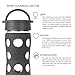 Lifefactory 12-Ounce BPA-Free Glass Water Bottle with Leakproof Classic Cap and Silicone Sleeve, Black