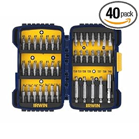 Irwin Industrial Tools 3057018 Fastener Drive Screwdriver Bit Set, 40-Piece